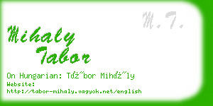 mihaly tabor business card